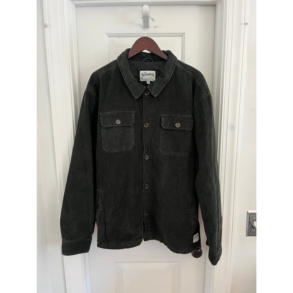 The Stronghold Mens Corduroy Shacket‎ Forest Green